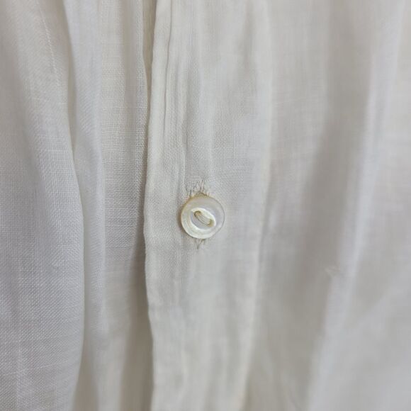 ANTIQUE vintage 1920s Edwardian white drop waist tea slip dress XS - Picture 13 of 17